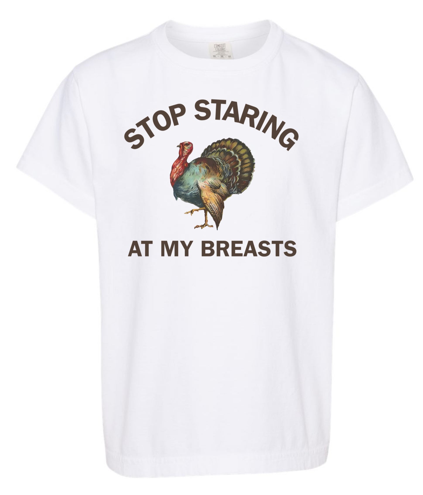 Stop staring at my breasts