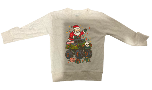 Santa gd monster truck long sleeve