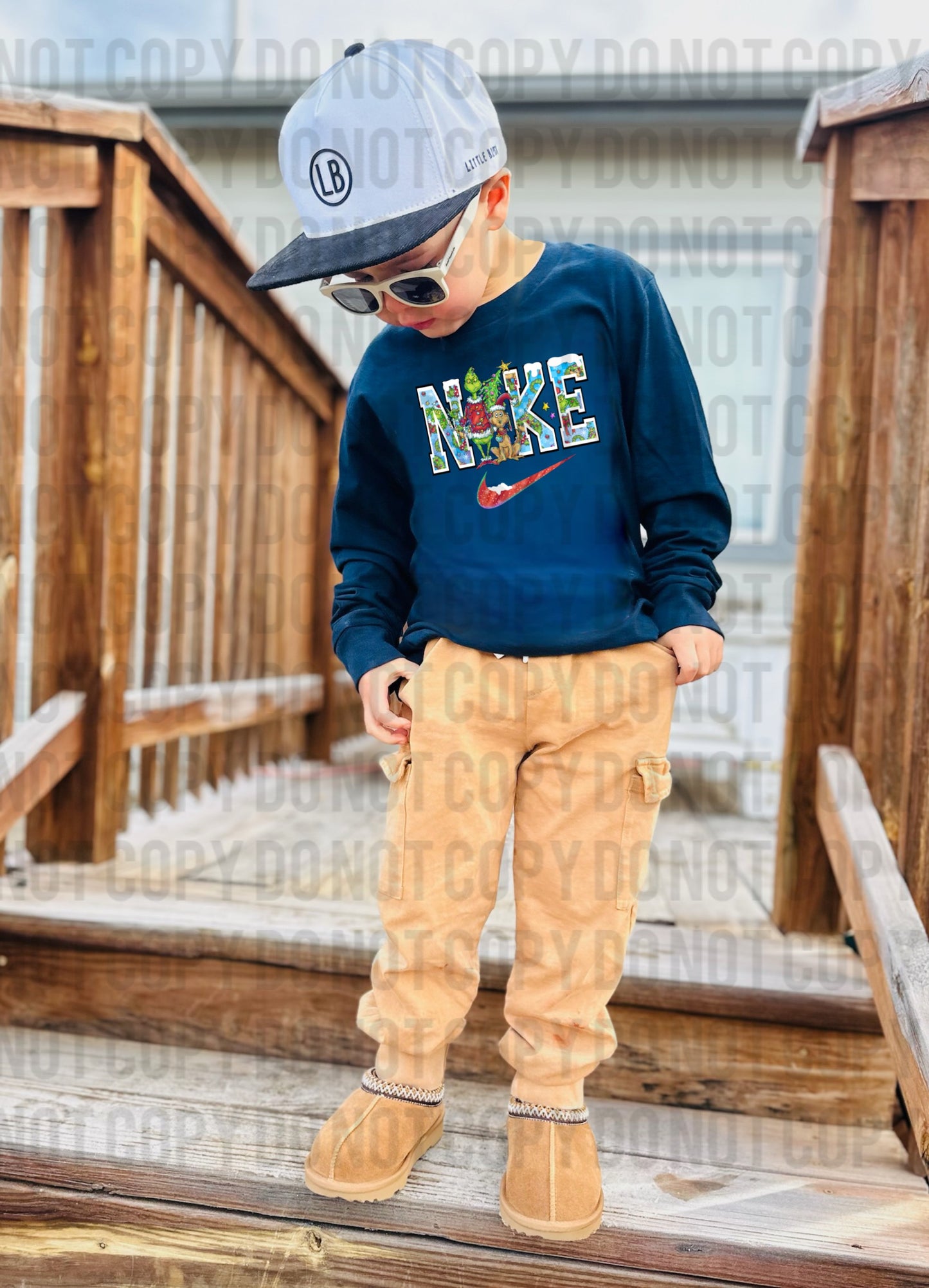 Green man Christmas logo