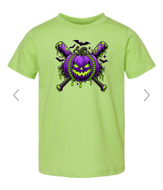 Baseball Halloween jack o lantern