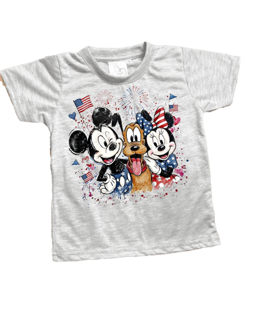 Red white and blue mouse