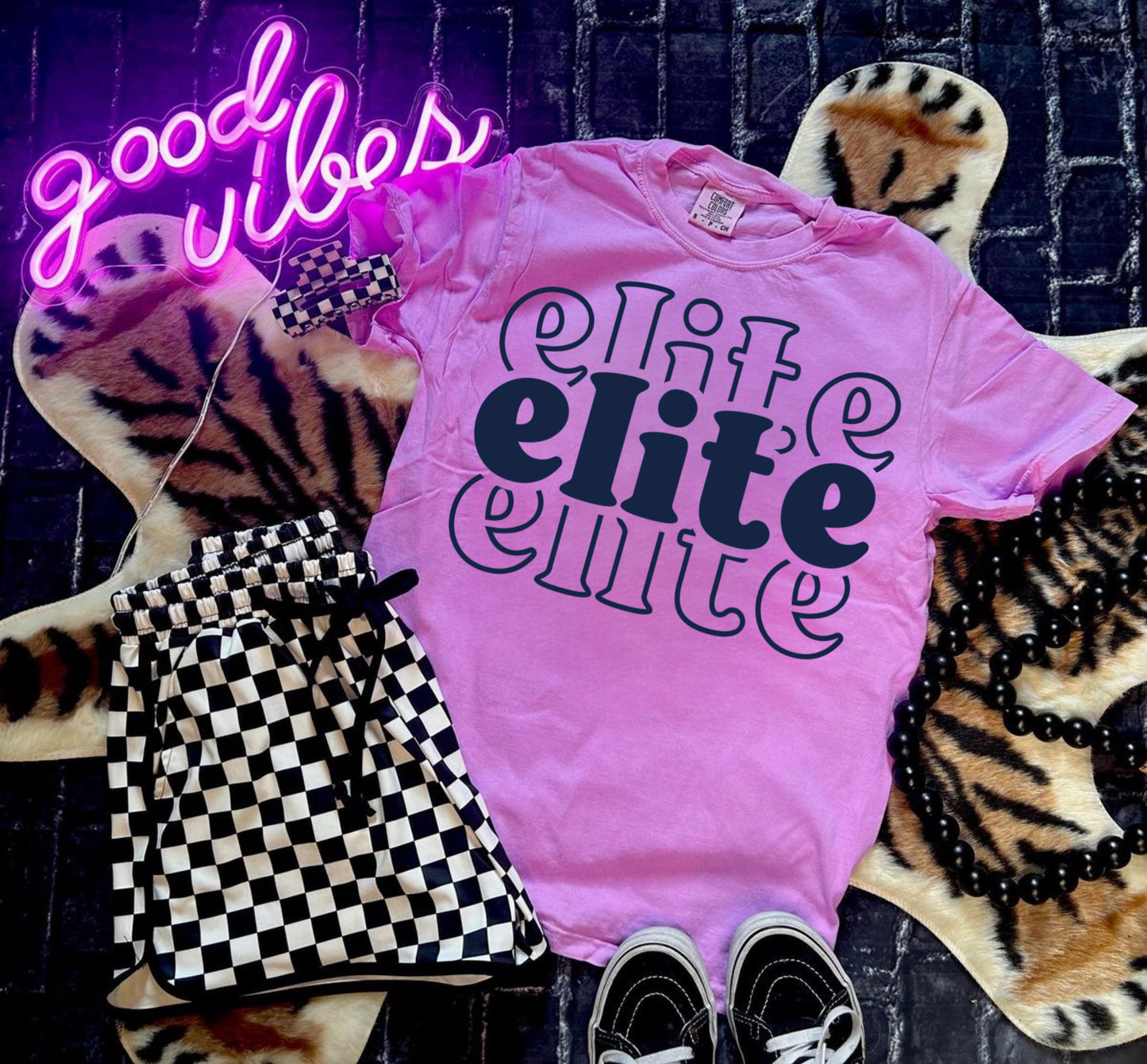 Elite stacked neon purple