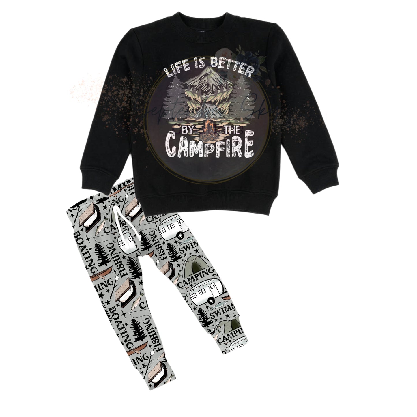 Life is better by the campfire(sweatshirt only)