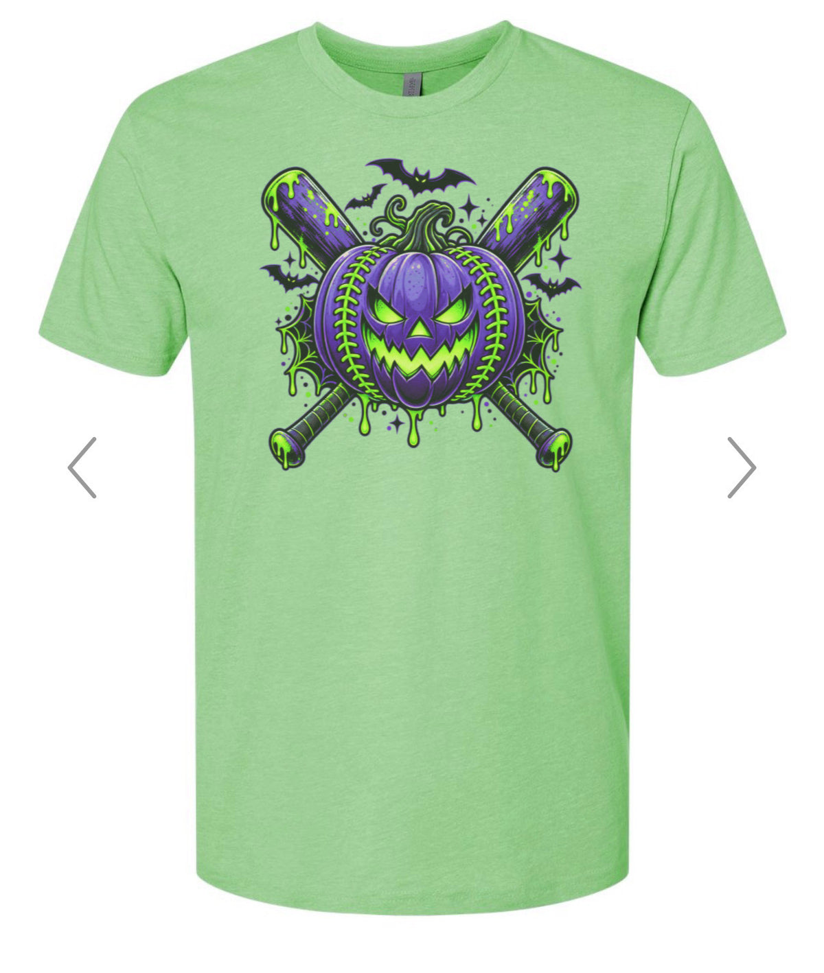 Halloween baseball Jack o lantern adult