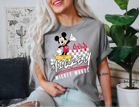 Mouse checkered flames