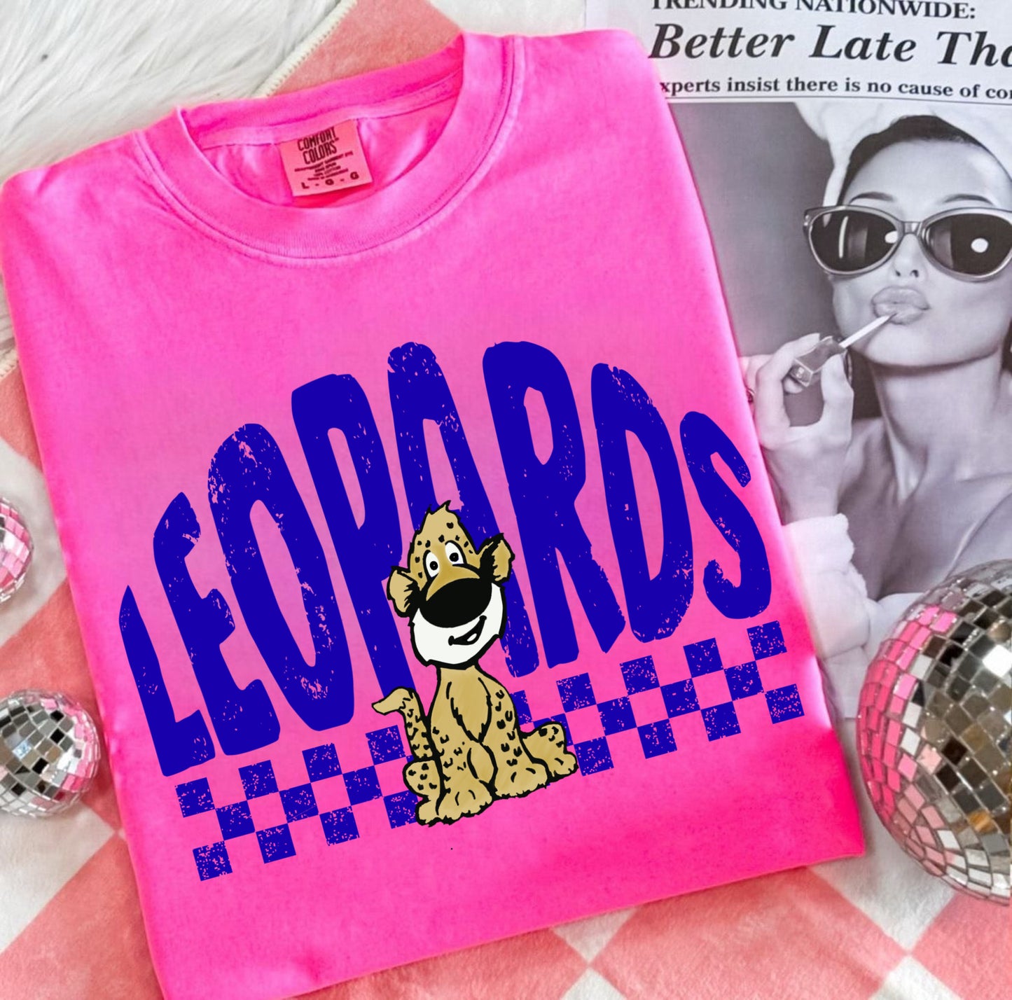 Leopards neon pink