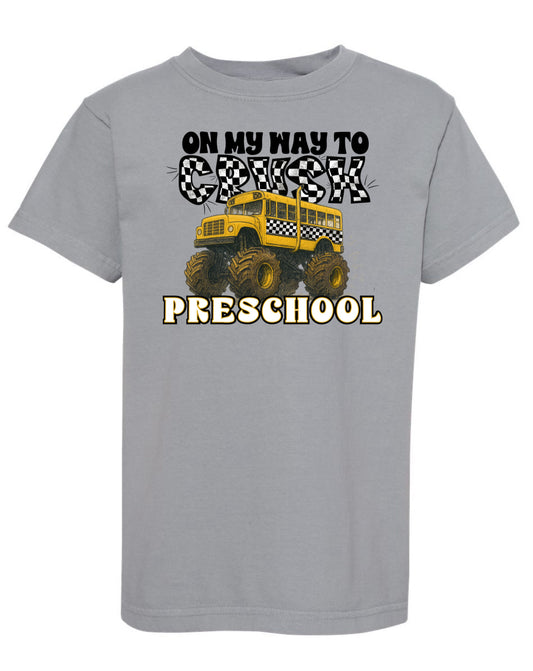 On my way to crush preschool monster truck
