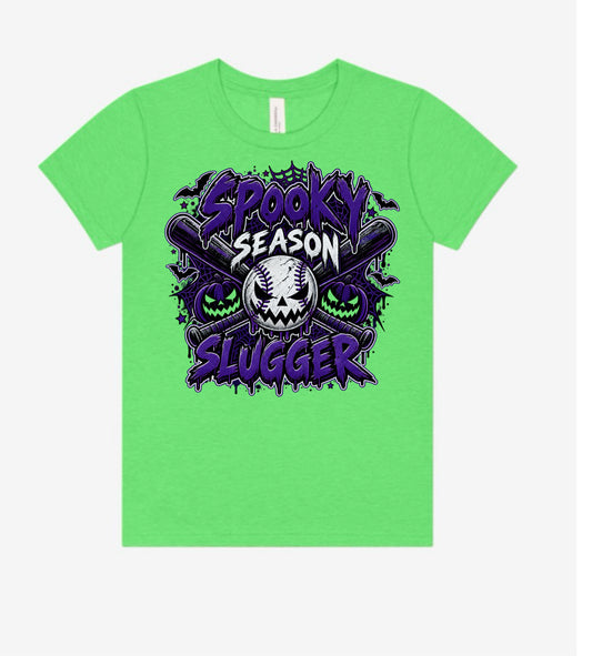 Spooky season slugger baseball youth