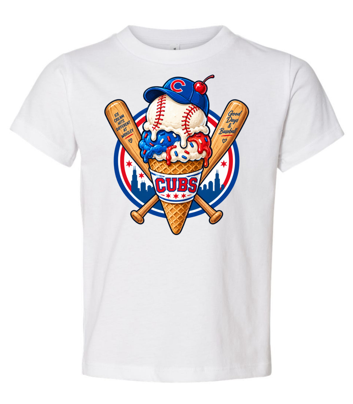 Cubs baseball ice cream