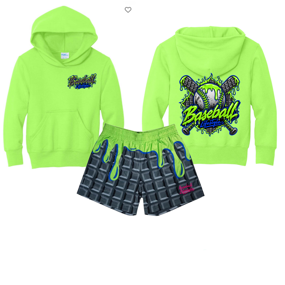 Waffle drip baseball hoodie