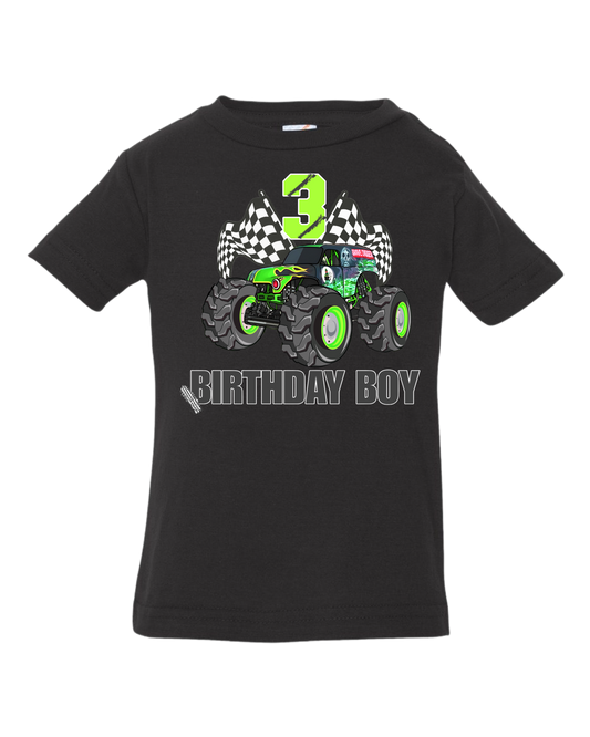 Monster truck birthday boy 3