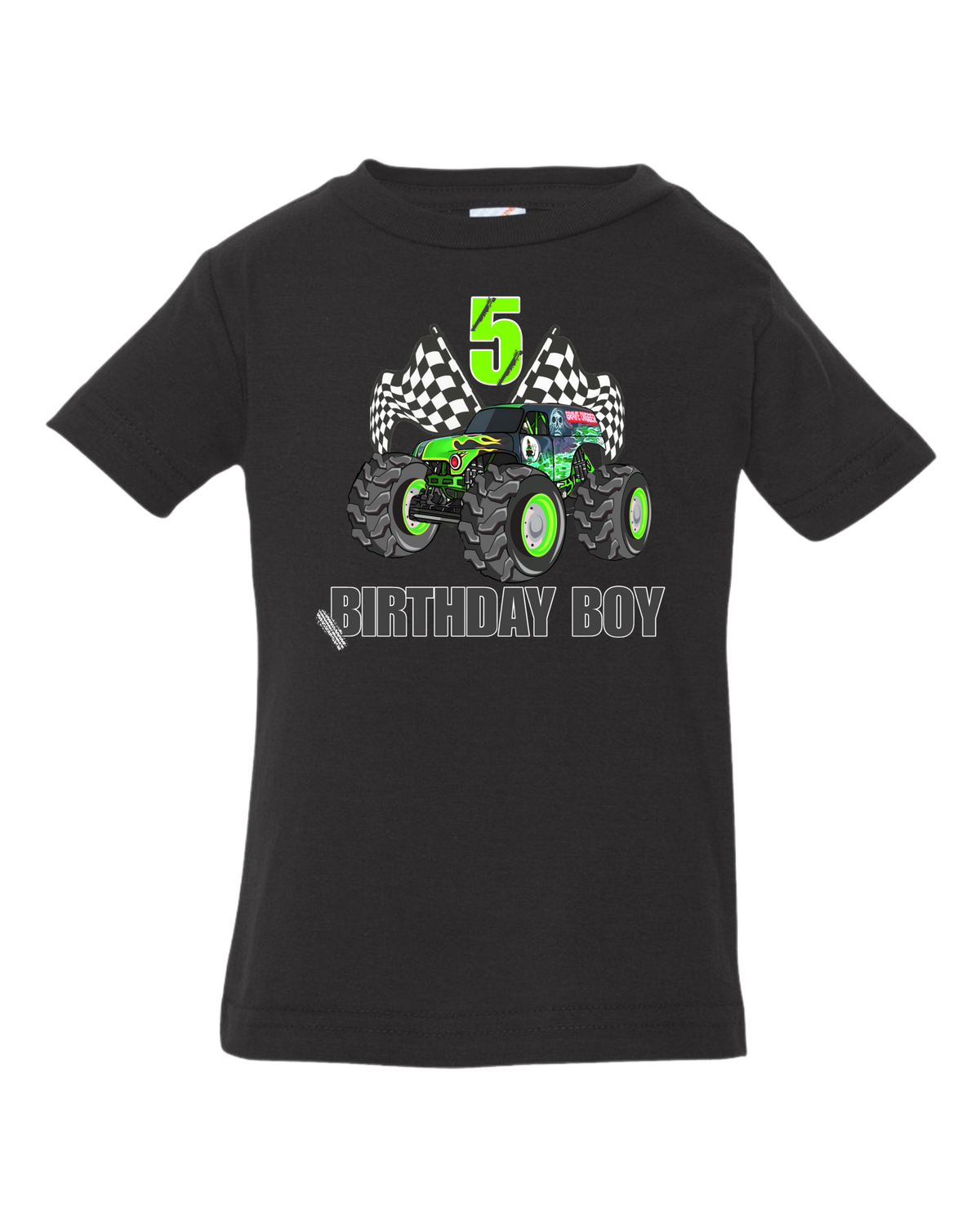 Monster truck birthday boy 5