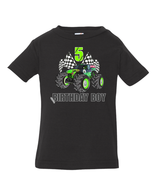 Monster truck birthday boy 5