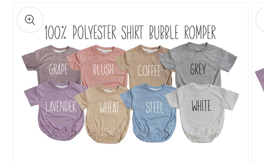 Custom Short sleeve bubble romper