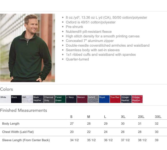 Custom 1/4 zip