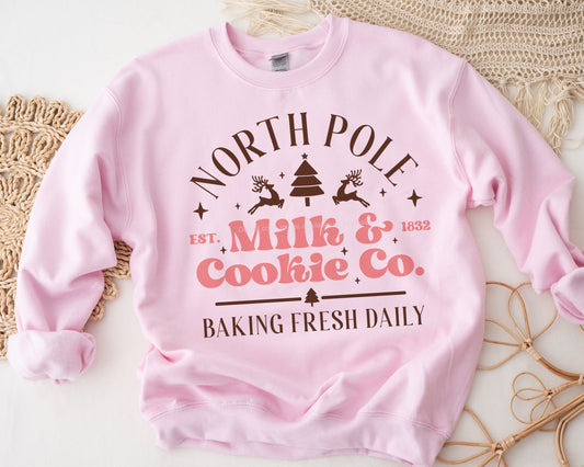 North Pole milk and cookies