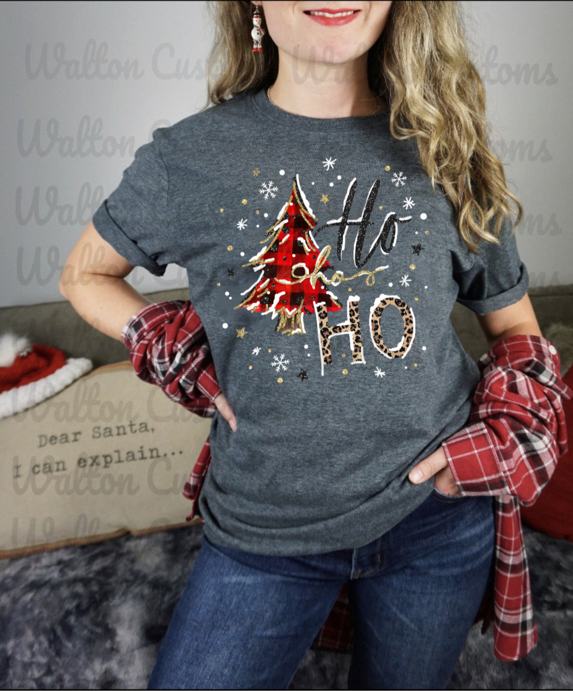 Ho Ho Ho Buffalo Plaid Christmas Tree